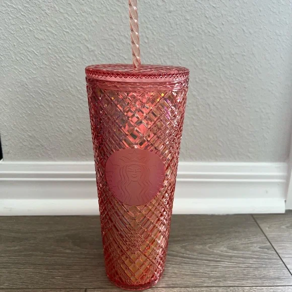 Starbucks 24oz Rose Gold Jeweled Tumbler - Picture 4 of 8